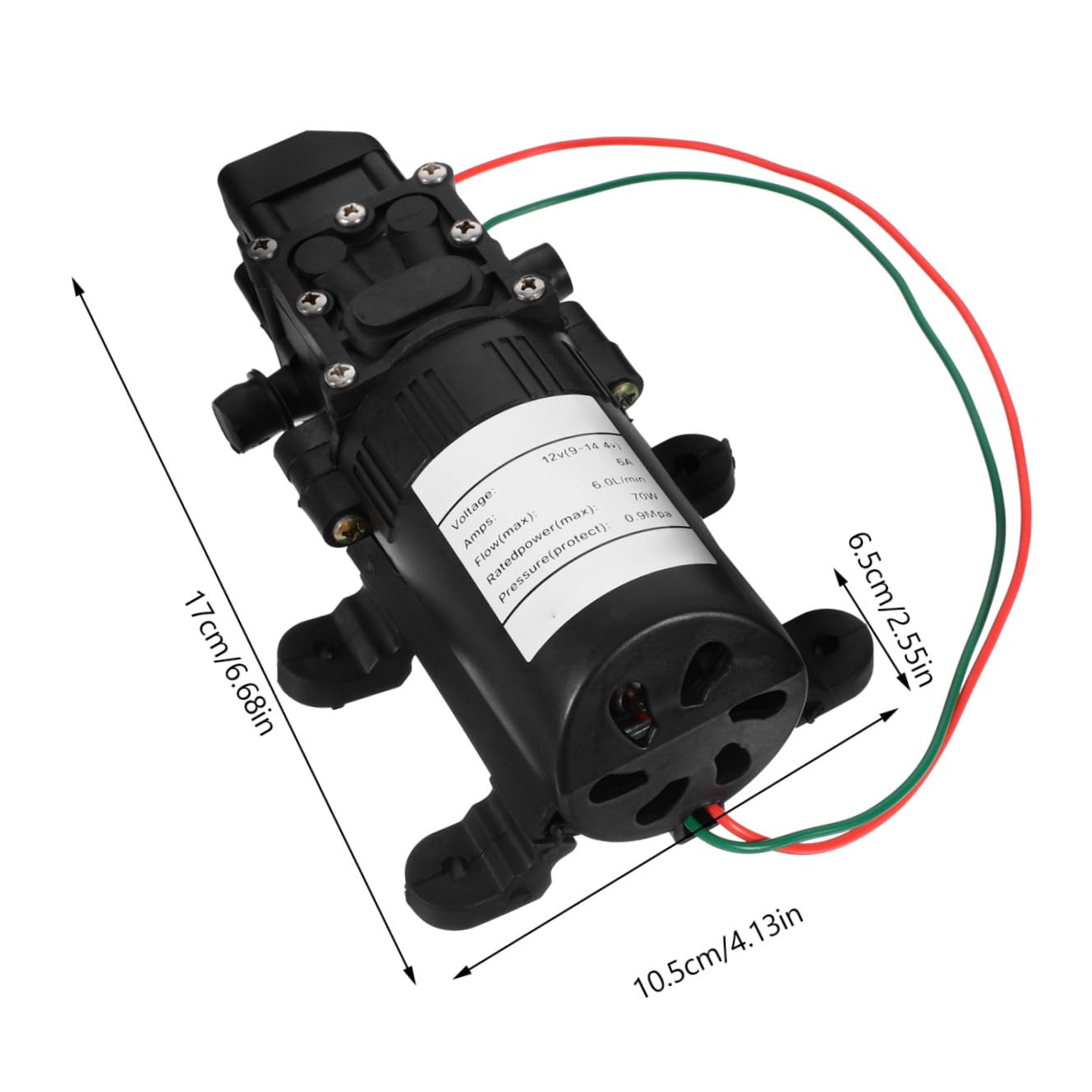 Bomba de Diafragma 12 V 70 W 6 L/Reinicio Automático