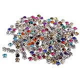  Glitzersteine Schmucksteine Acrylsteine Strasssteine Bastelsteine zum aufnähen nähen Aufnähsteine Kleidung Tasche Deko - Farbe 3, 6mm 200pcs
