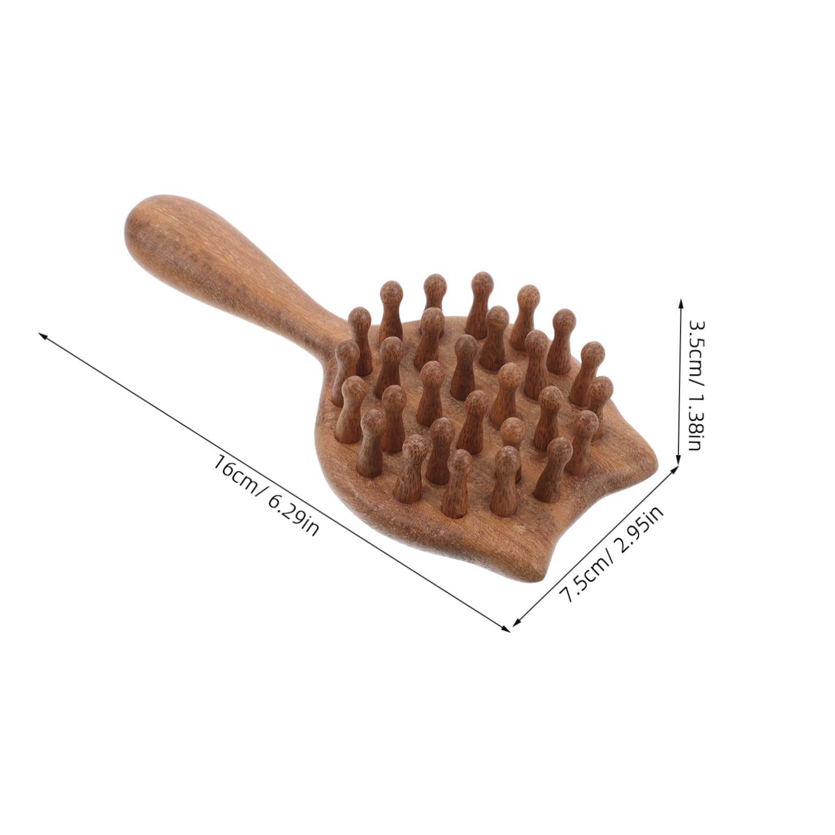 Gogogmee Wooden Hair Comb for Scalp Massage Manual Wide Tooth for Tension Cat Shape