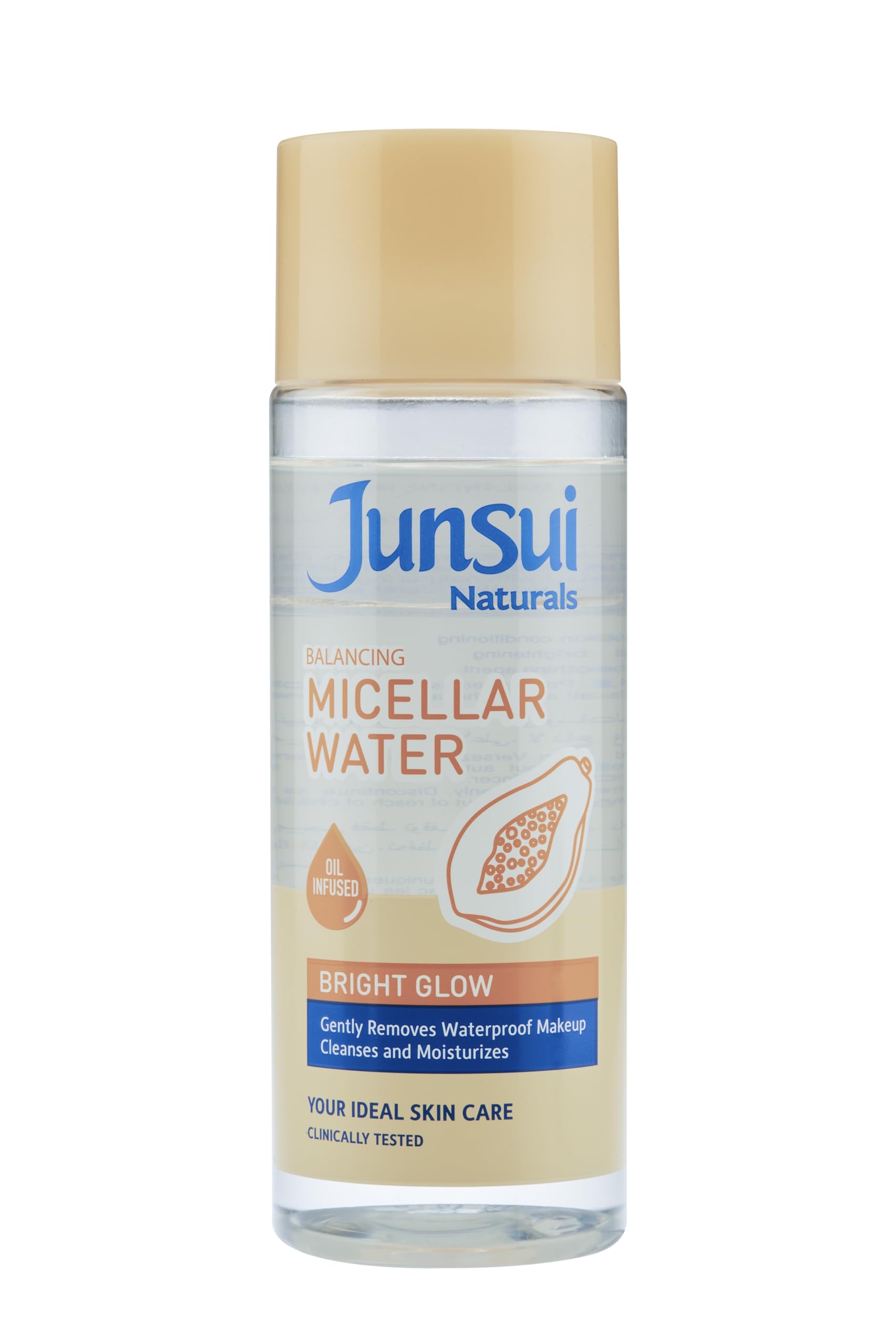 Junsui Balancing Micellar Water - Bright Glow | For Combination Skin | Formula That Removes Waterproof Makeup Without Rinsing | Natural Ingredients That Nourish & Keeps Skin Moist & Bright | 140ml