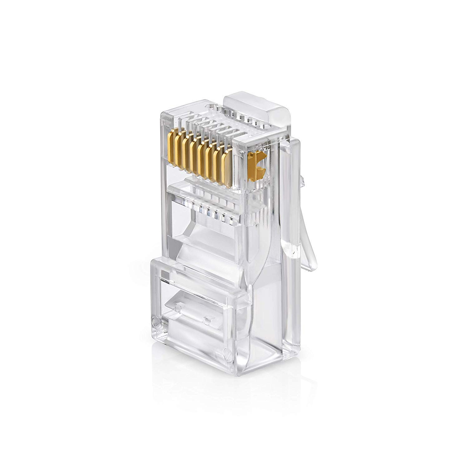 Shivsoft Cat6 RJ45 Ends, Cat6 Connector, Cat6 / Cat5e RJ45 Connector, Ethernet Cable Crimp Connectors UTP Network Plug for Solid Wire and Standard Cable, LAN Crimp Module Plugs Transparent Pack of 100 (B086YXWR7K) Amazon Price History, Amazon Price Tracker