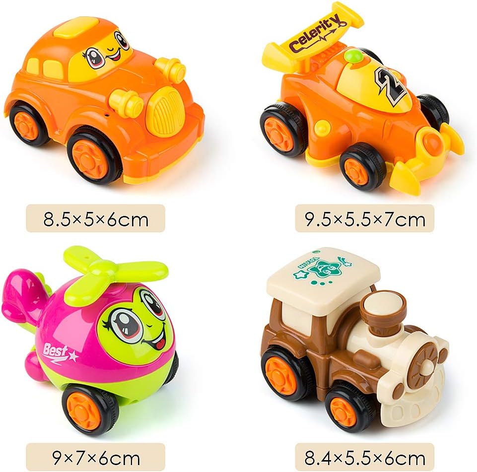 MOOKLIN ROAM 4pcs Toy Cars – Pull-back Vehicle Role Play Toys Gifts ...