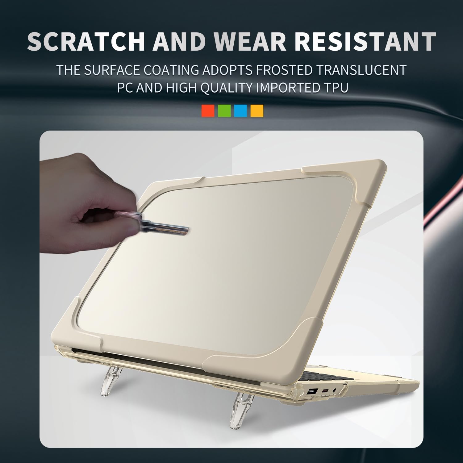 Compatible with Microsoft Surface Laptop Go 1/2/3 12.4" 1943/2013/3710/2022 Case Shockproof Case,Heavy Duty Rugged Protective Case Cover (Khaki)