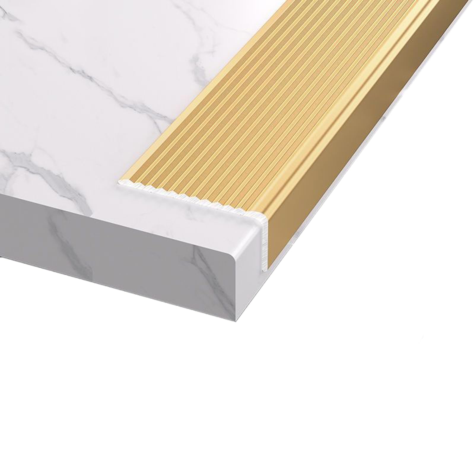 L-S Aluminiowa antypoślizgowa listwa krawędziowa, ochraniacz narożny do schodów wewnętrznych i zewnętrznych, 1 m (20 x 50 mm, trwała konstrukcja, zwiększenie bezpieczeństwa, łatwa instalacja)