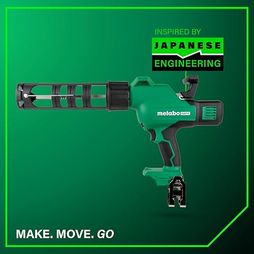 Miniatura 11 de Metabo HPT Pistola de calafateo inalámbrica de alta capacidad MultiVolt de 18 V  Solo herramienta - Sin batería  Función antigoteo  Velocidad