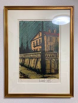 Amazon.co.jp: 真作保証 ベルナール ビュッフェ わたしの家 リトグラフ Amazon.co.jp: 真作保証 ベルナール ビュッフェ わたしの家 リトグラフ