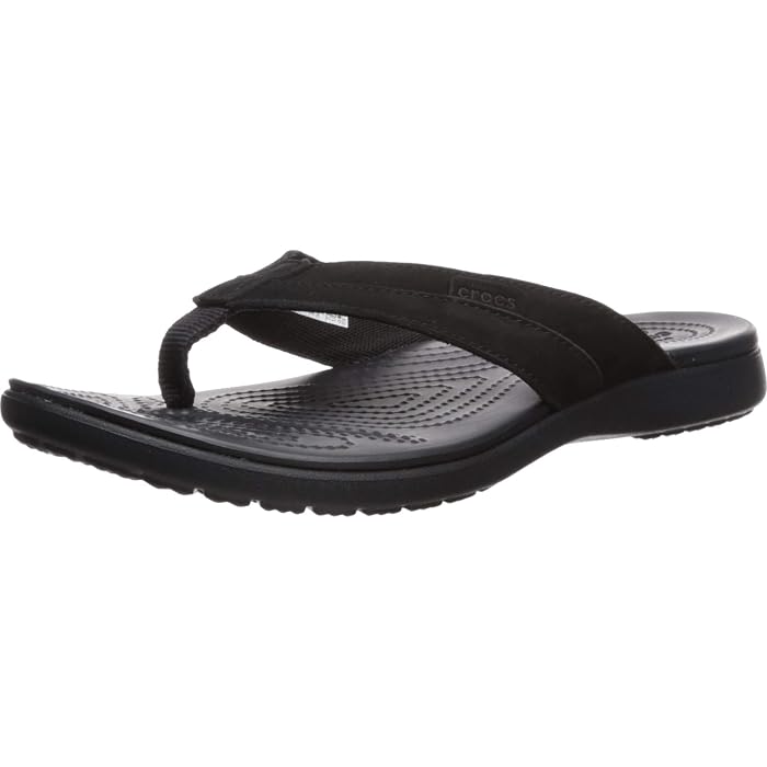 Buy Crocs Men's Santa Cruz Leather Flip 