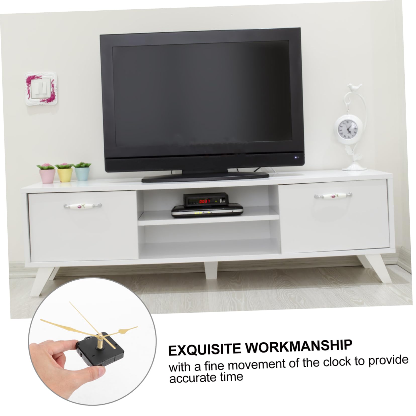 Housoutil Kit De 10 Mécanismes D'horloge Murale Silencieux pour Remplacement D'horloge Murale Pièces De Réparation Ensemble De Mécanismes D'horloge