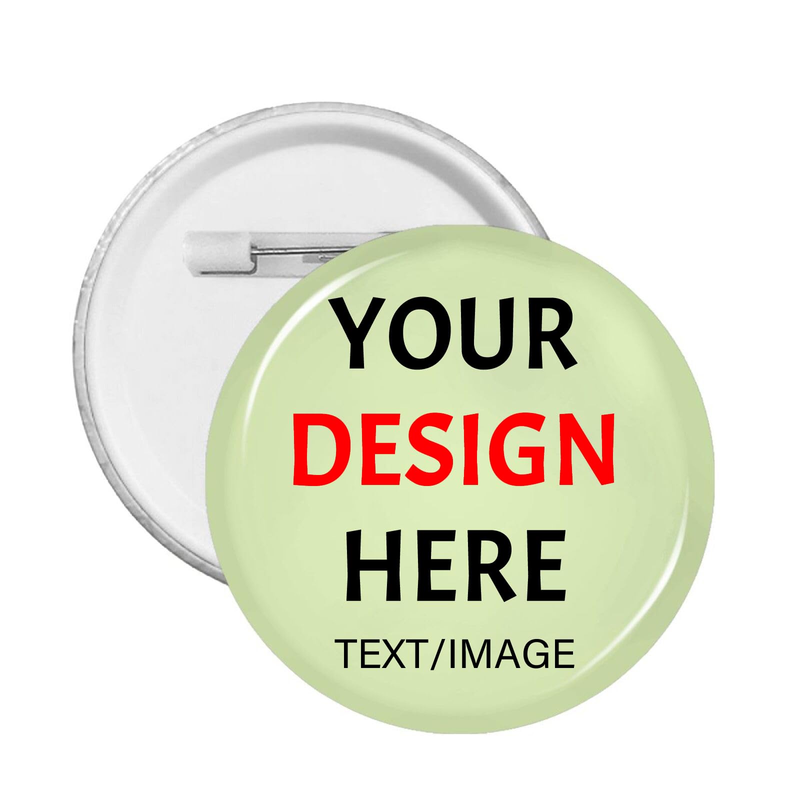 Custom Pins With Your Picture Text Logo Name Photo, Personalized Pins Buttons Custom Gift