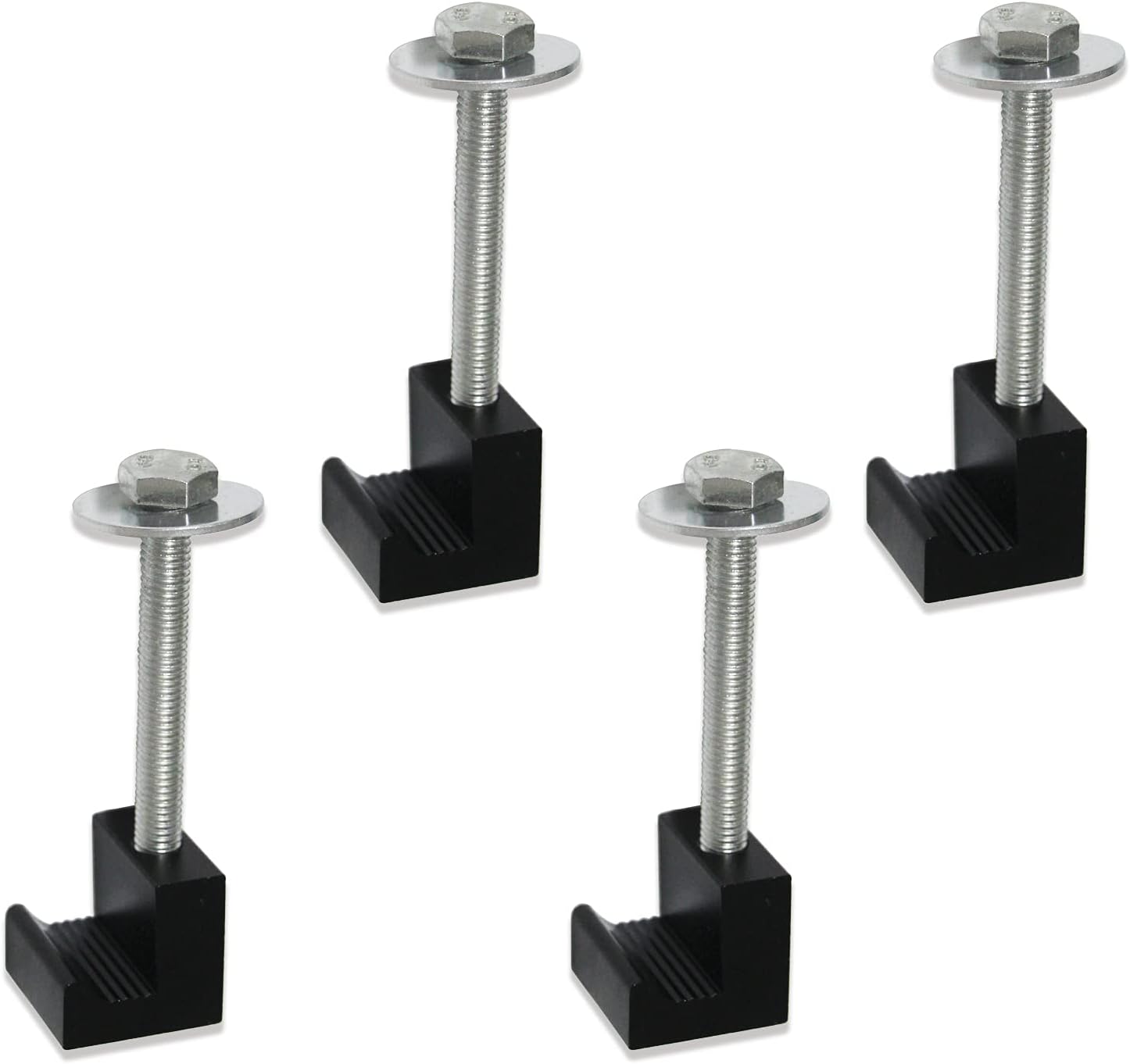 MSCRP Aluminum Mounting Clamps for Pickup Truck Tool Box Mount Tie Downs J Hook Crossover Tool box Pickup 4pcs