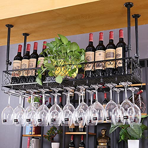 Porte-bouteilles muraux et plafond pour verres à vin de bar