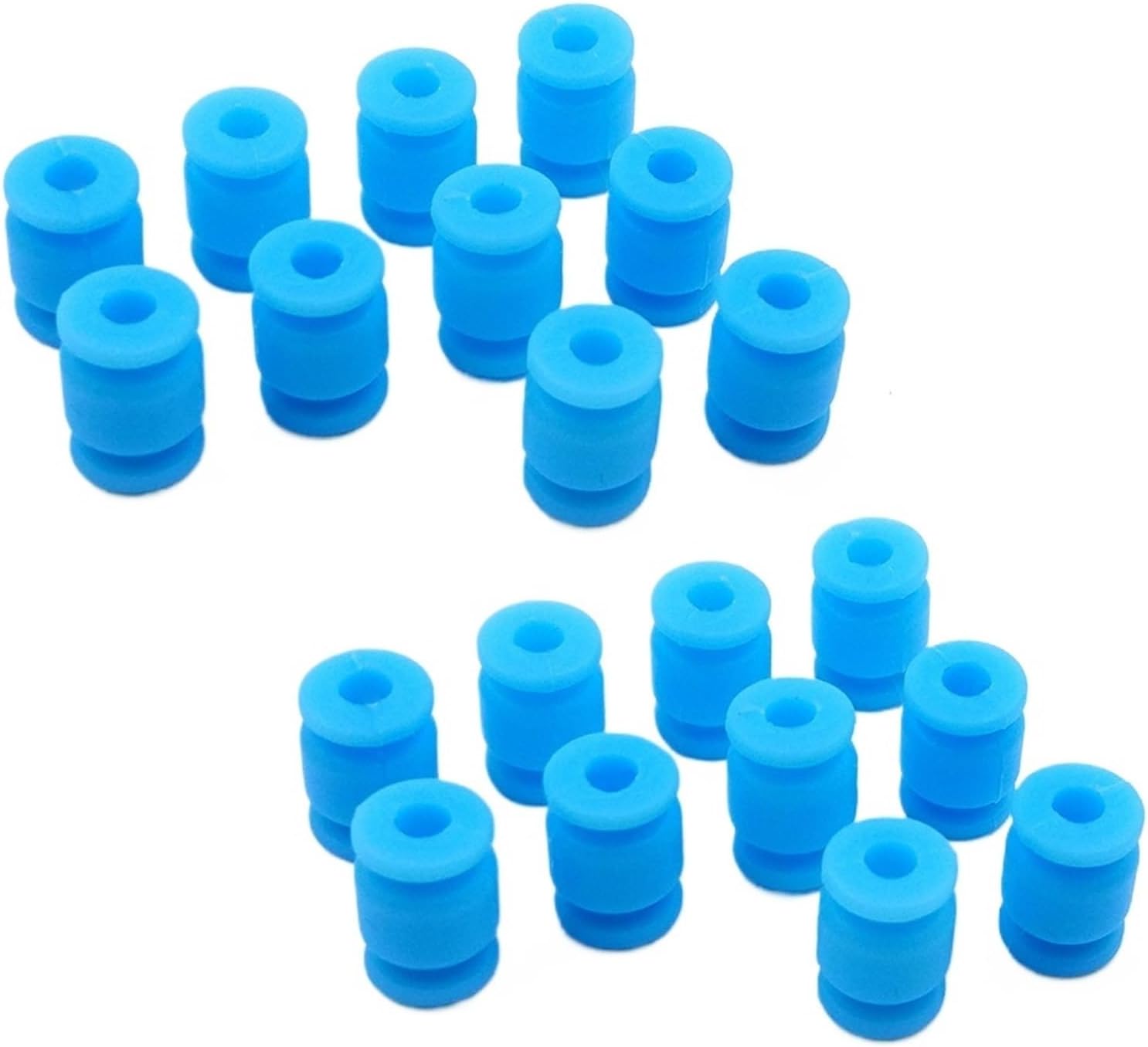 Anti Vibration Rubber Balls 100Pcs Anti-vibration Rubber Shock Absorber Ball Suspension Damping For FPV Camera/Flight Controller For Trailers, Hitches,Atv,Farm Machinery(Blue)