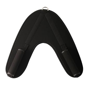 Abdominal Crunch Straps Belt Attachment, V-shape Crunch Belt, Made of Thicker EVA Cotton  Black Abdominal Crunch Harness Straps, Front Squat Harness for Tonal Core Muscle Training