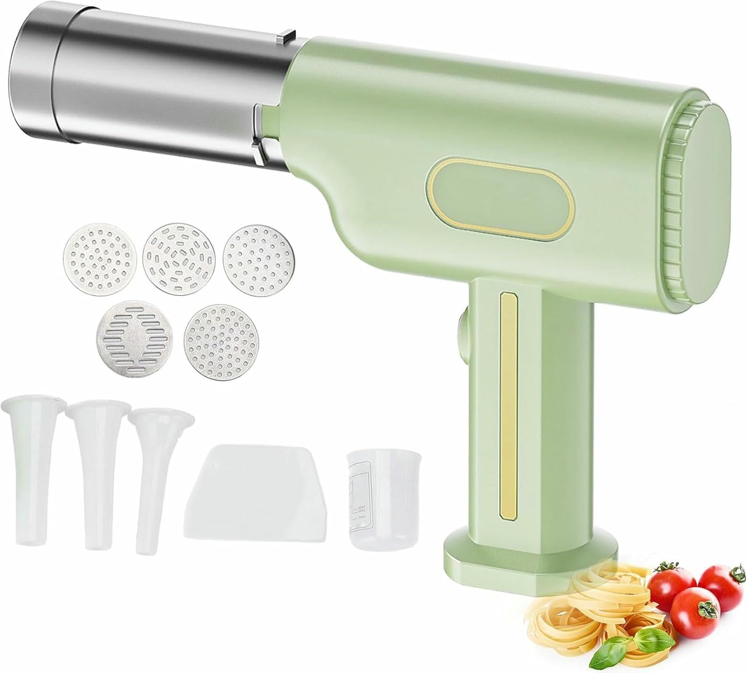 Homemade Ramen Spaghetti Maker - 5 in1 Portable Handheld Noodle Maker with Shaping Molds, Automatic Noodle Maker Cordless Pasta Machine for Restaurants Kitchens Canteens