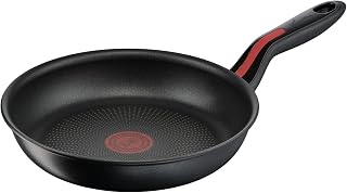 Linea Rossa Non-Stick Frying Pan Diameter 22 cm, Induction, Gas and Oven Scratch Resistant, Thermosignal Cooking Indicator, Stainless Steel and Aluminium Base, Non-Slip Silicone Handle