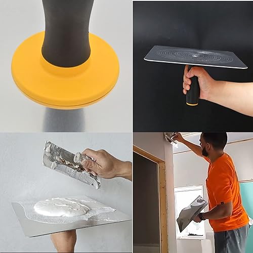 Miniatura 6 de Halcón de enlucido de aluminio con mango extraíble, soporte para tablero de mortero de yeso de 11.8 pulgadas, herramienta de enlucido para paneles