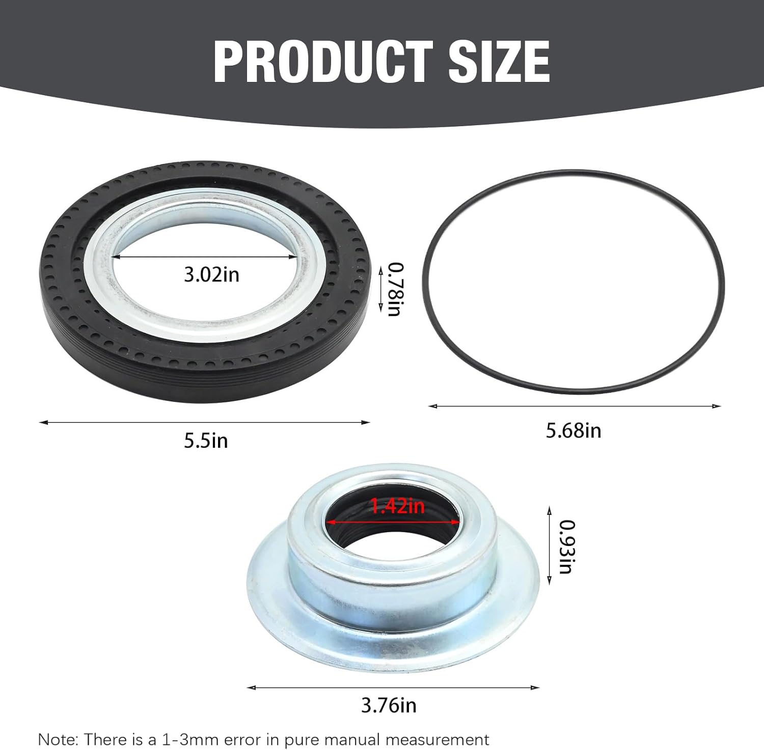 Front Axle Seal 2014835 Greaseable U Joint Kits, Replacement for Ford F Serise 250 350 Super Duty 2005-2015, Replaces 2017426 2023068 25-332X SPL55-3x