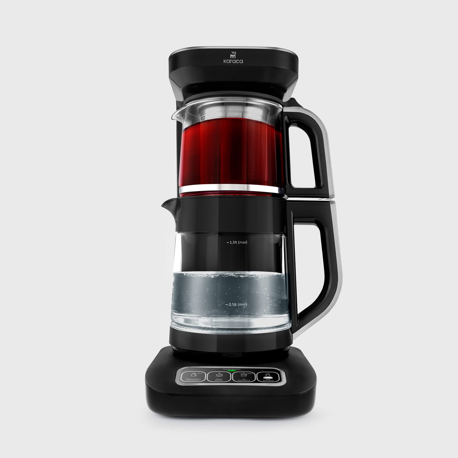 Karaca Robotea Pro Connect 4 in 1 Konuşan Cam Çay Makinesi Silver