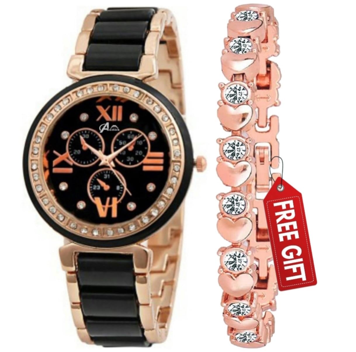 Acnos Stainless Steel Premium Analogue Women Watch(Multicolour Dial Womens Standard Colored Strap), Multi-Color Band (B08X2WYJW3) Amazon Price History, Amazon Price Tracker