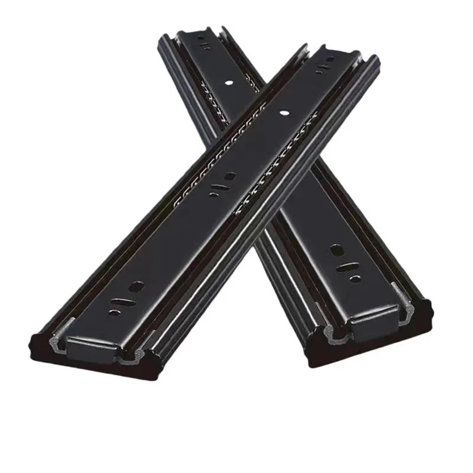 Guide for cassetti in acciaio laminato a freddo da 2 pezzi 10-20 pollici - Binario scorrevole for mobili hardware a tre sezioni for cassetto chiuso Per Mobili(14-inch)