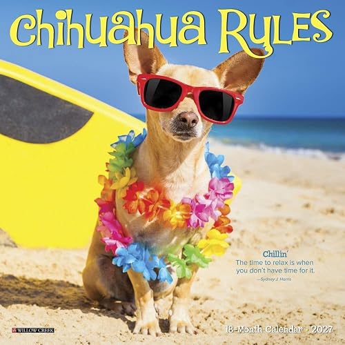 Willow Creek Press, Chihuahua Rules 2027 7" x 7" Mini Wall Calendar