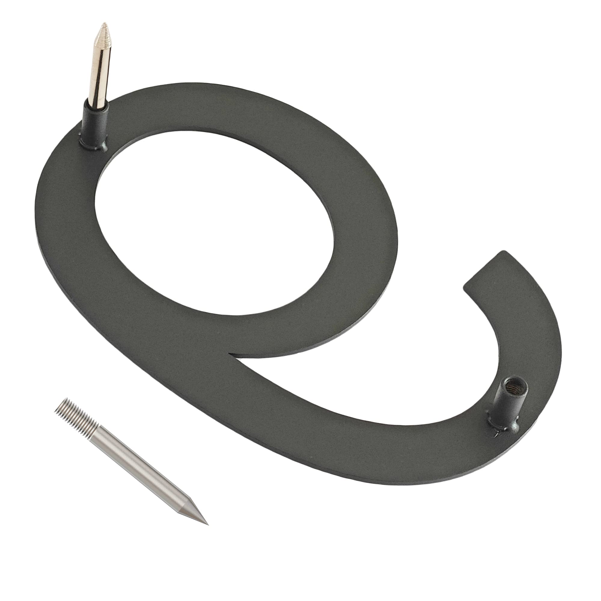 Ywonoby Large Brushed Stainless Steel House Numbers, Modern Floating Black Grey Door Numbers, Address Plaque - Image 2