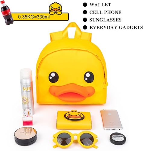 Miniatura 3 de Linda mini mochila con diseño de animales de dibujos animados 3D Amarillo Pequeño Hombro Amarillo