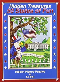Paperback 50 States of Fun - Hidden Treasures: Hidden Picture Puzzles Book