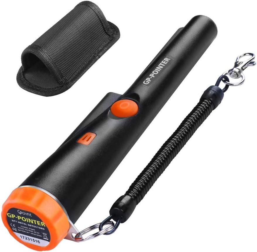 Pinpointing Probe Metal Detector Treasure Hunting Tool Buzzer Vibration with Sound Portable Pin Pointer with LED Indicators and Belt Holster Hand-Held Pinpointer, Mens Gifts