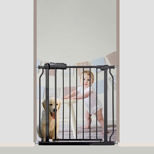 Puertas para bebés extra anchas de 48 a 53 pulgadas, puerta grande para bebé, para escaleras, para mascotas, puertas para interiores, para puertas,