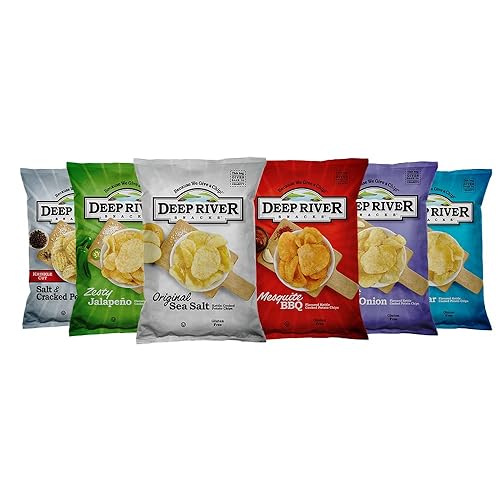 Deep River Snacks Hervidor de patatas fritas, paquete variado, 2 onzas (paquete de 24)