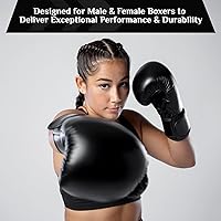Vista 3 de Guantes de boxeo duraderos y cómodos para hombres y mujeres, acolchado extra grueso para boxeadores principiantes y entrenamiento físico, ideal