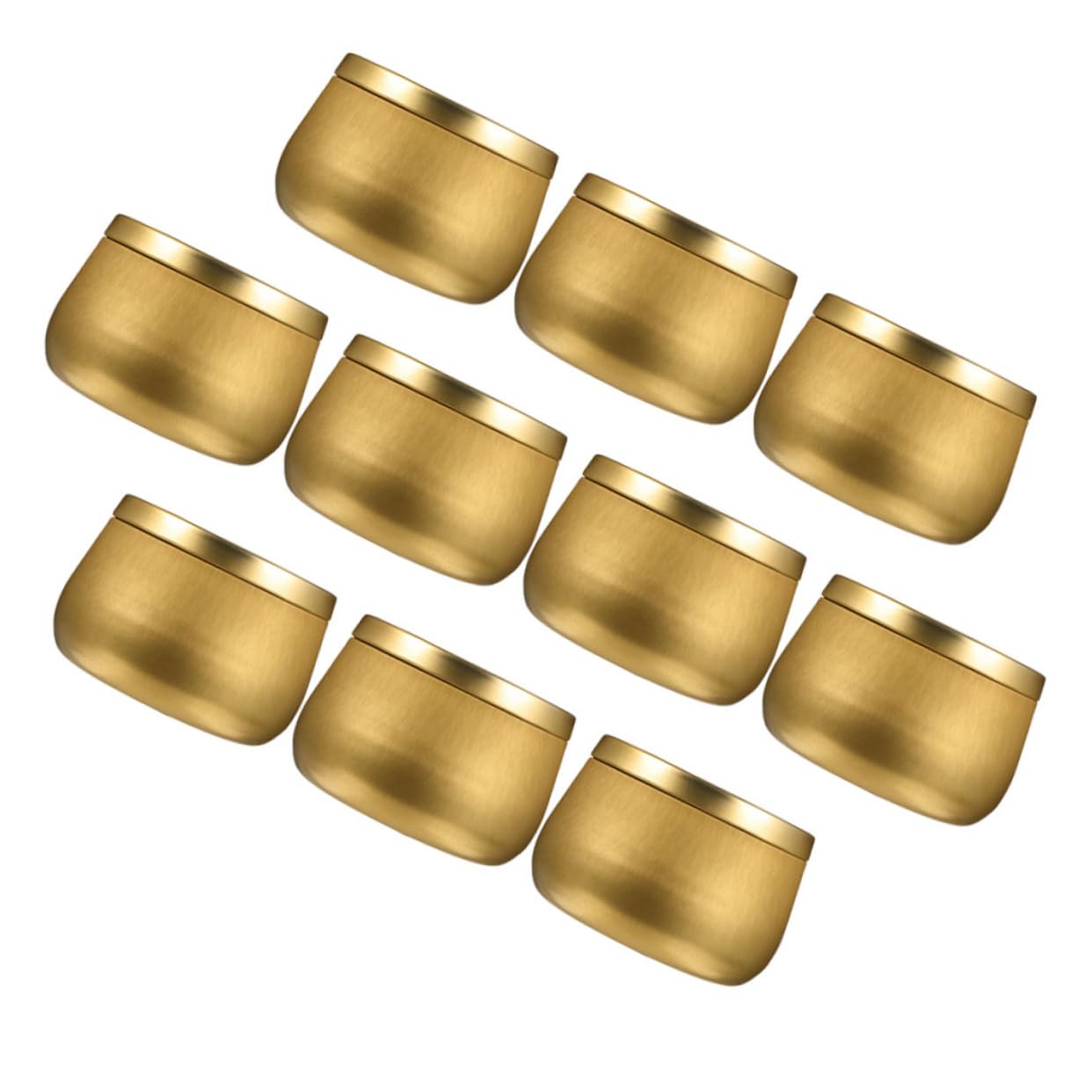 MUCKLILY 10pcs Candle Tins Lids for Scented Candles Sealed Storage Containers for Jewelry and Crafts