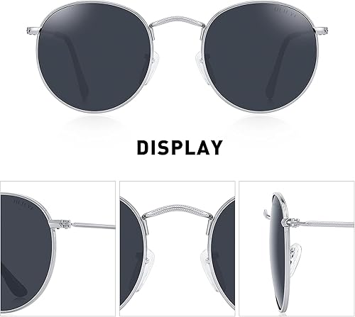 Miniatura 3 de Gafas de sol polarizadas redondas pequeñas clásicas para mujeres y hombres, gafas de sol retro vintage