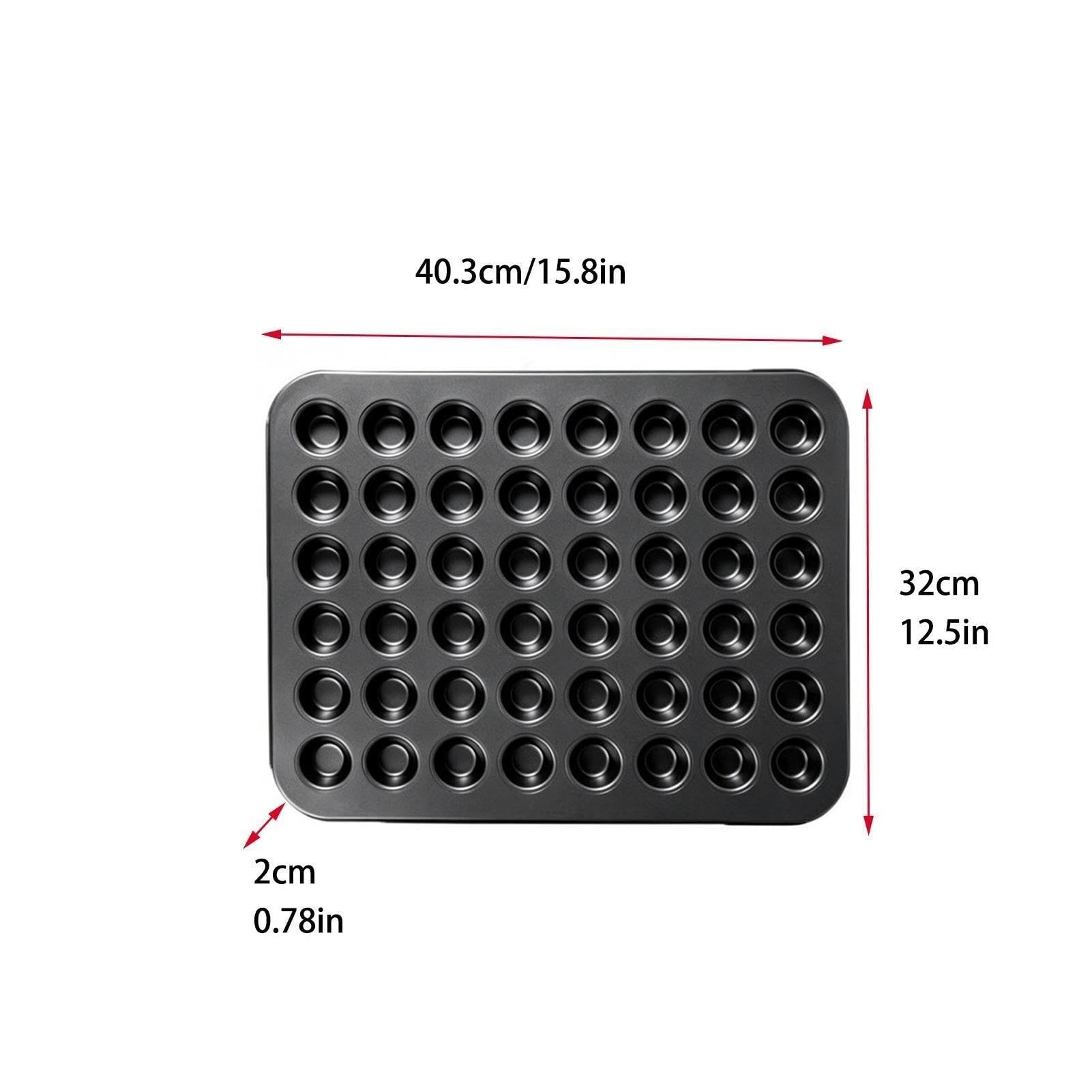 Confezione da 2 Stampi per Mini Muffin, Stampo Antiaderente per Cupcake