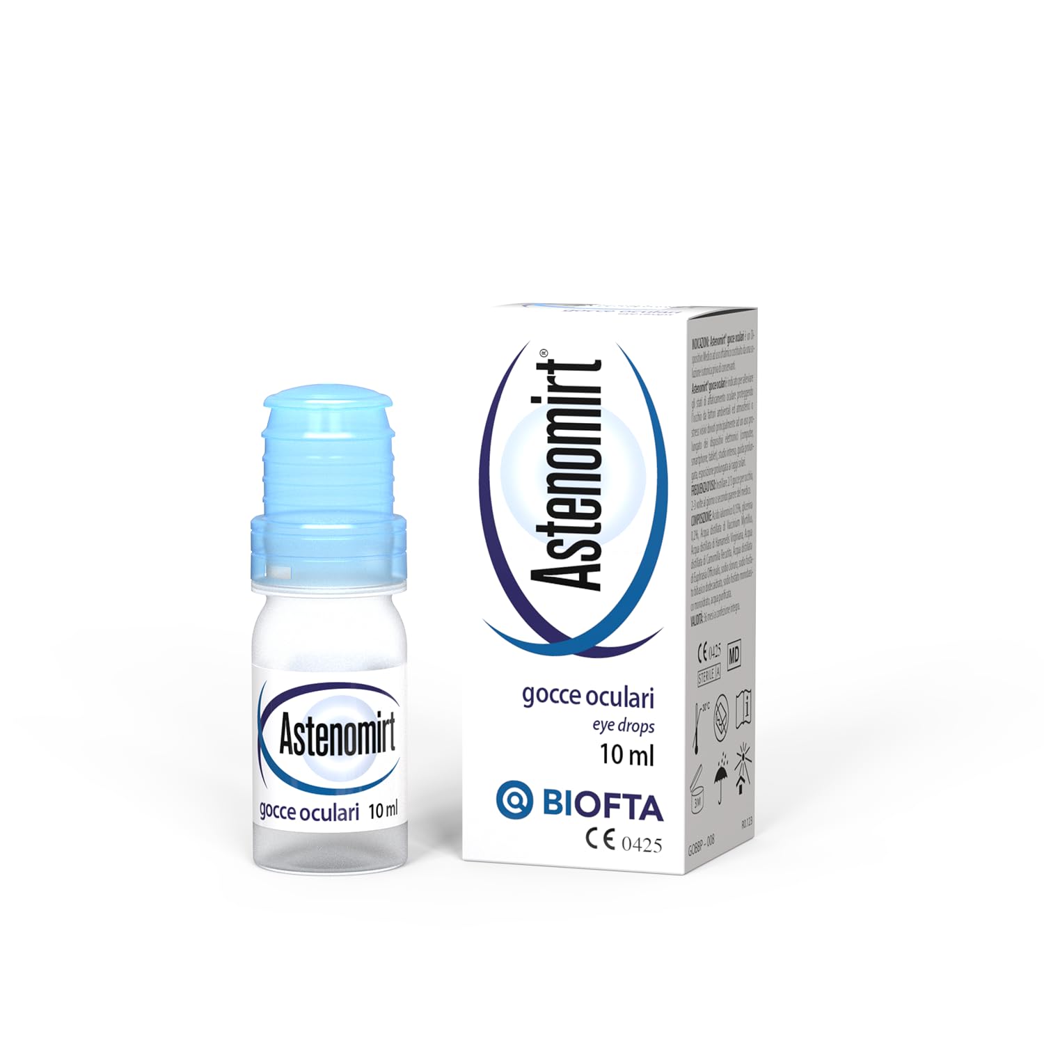 ASTENOMIRT Gocce 10 ml - Gocce oculari per alleviare l'affaticamento visivo da computer, smartphone, studio, guida, esposizione ai raggi solari