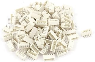 Aexit 2.54mm Pitch Terminals Right Angle 5 Pins Male XH Header Wire Terminals Connector 100pcs
