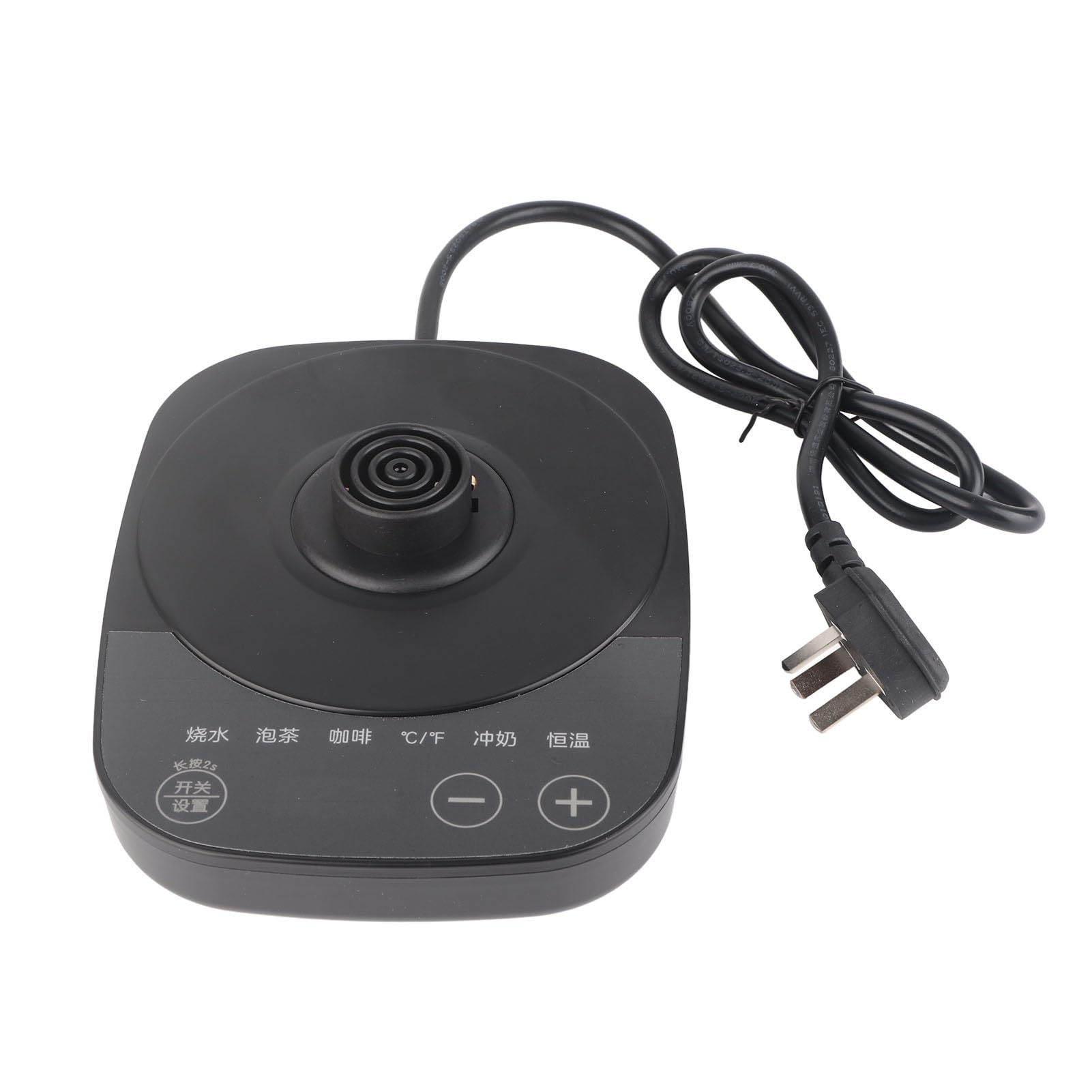 Bollitore elettrico a collo di cigno Bollitore da versare in acciaio inossidabile con controllo automatico della temperatura e isolamento per caffè e tè, ufficio e casa, nero