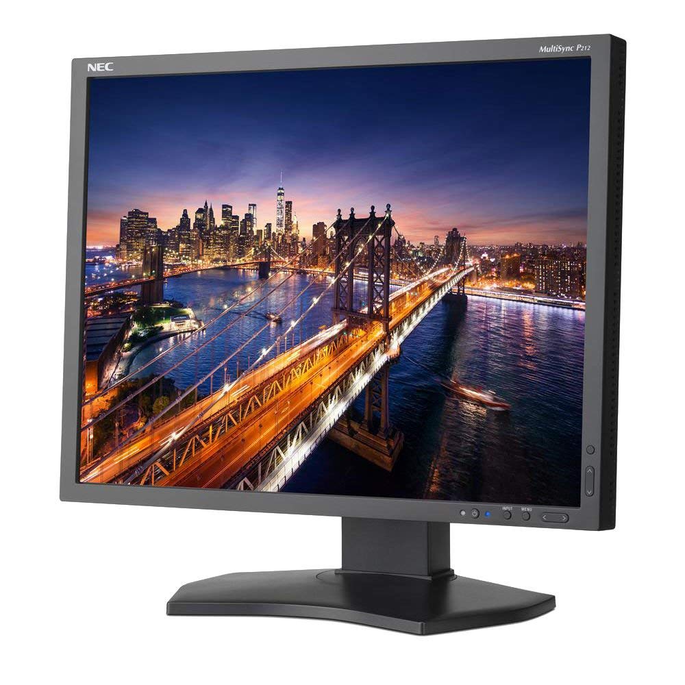 NEC P212-BK MultiSync P212 - LED monitor - 21.3 inch - 1600 x 1200 - IPS - 440 cd/m2 - 1500:1 - 8 ms - HDMI, DVI-D, VGA, DisplayPort - speakers - black