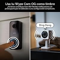 Vista 8 de WYZE Cámara de timbre con cable v2 (se requiere cableado de timbre existente), timbre de video de seguridad 2K, visión nocturna a color, audio de 2