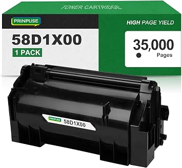 58D1X00 Toner Cartridge Compatible for Lexmark 58D1X00 Used with Lexmark MS725 MS821 MS822 MS823 MS825 MS826 MX722 MX822 MX822 MX826, 35000 Pages
