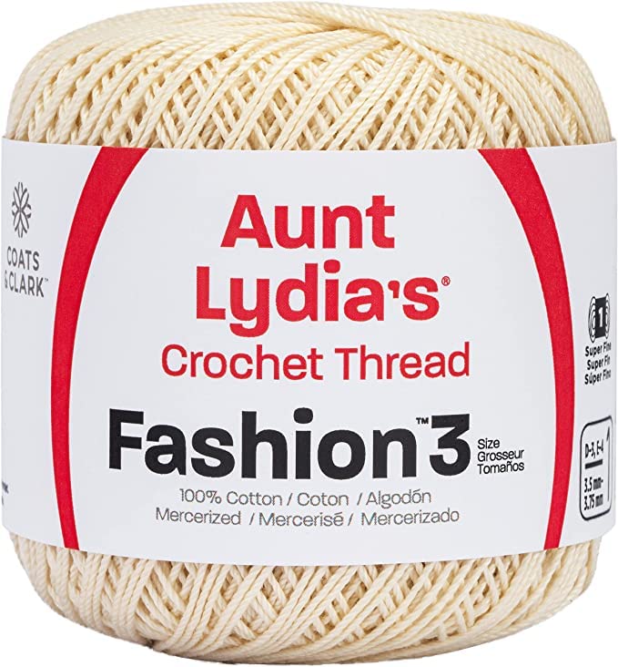 Aunt Lydia Fashion Yarn, 3 Pack, Bridal White 3 Count, 150 jardas - Image 2