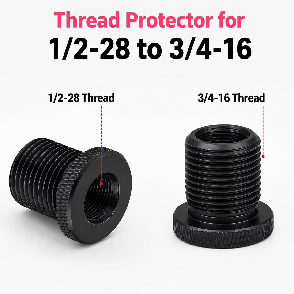 Thread Protectors - 3 Pack 1/2x28 to 3/4x16 -4