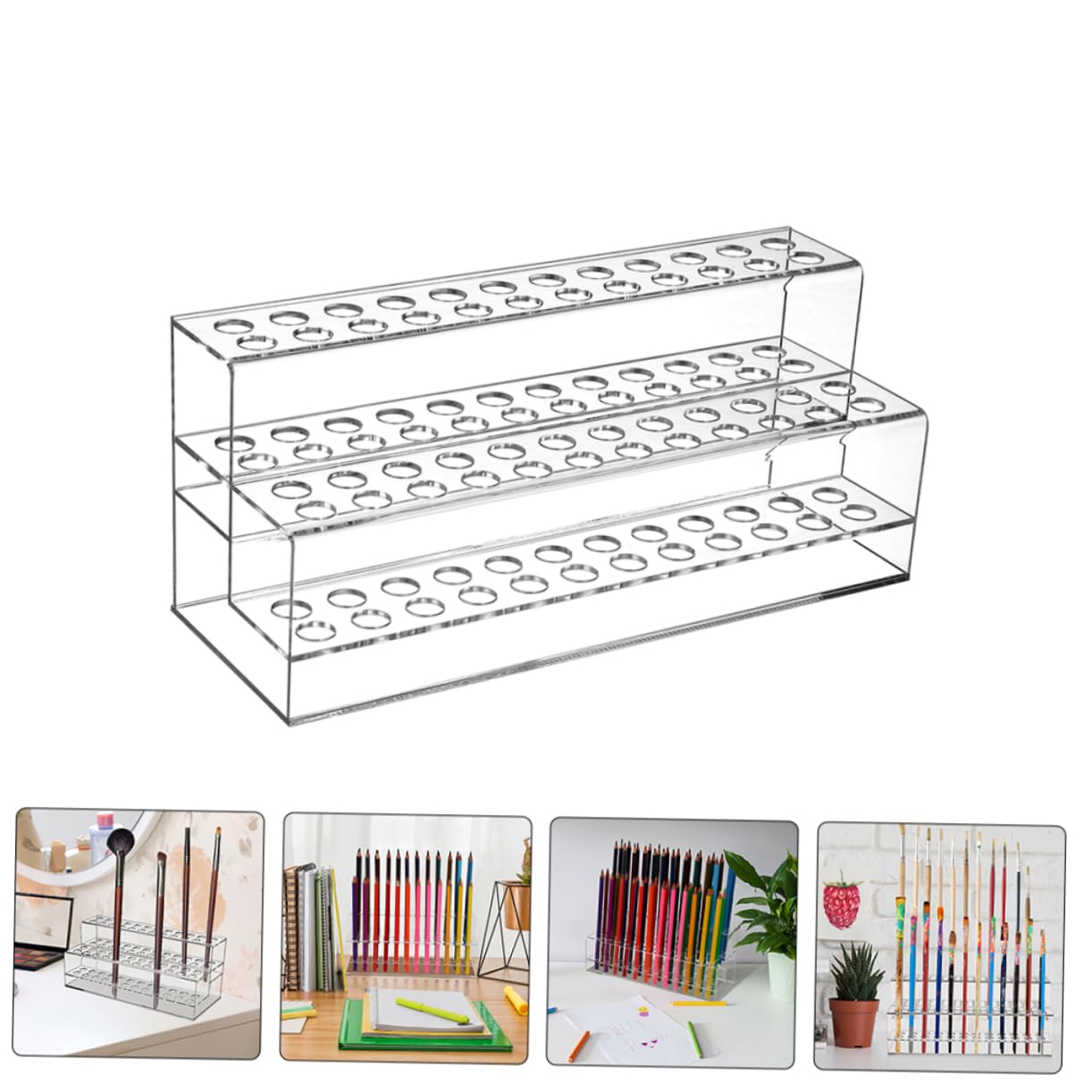 Gadpiparty 2pezzi Portapenne in Plastica Espositore Per Penne e Matite Organizer Durevole e Robusto Per Scrivania Multi-slot Per e Penne