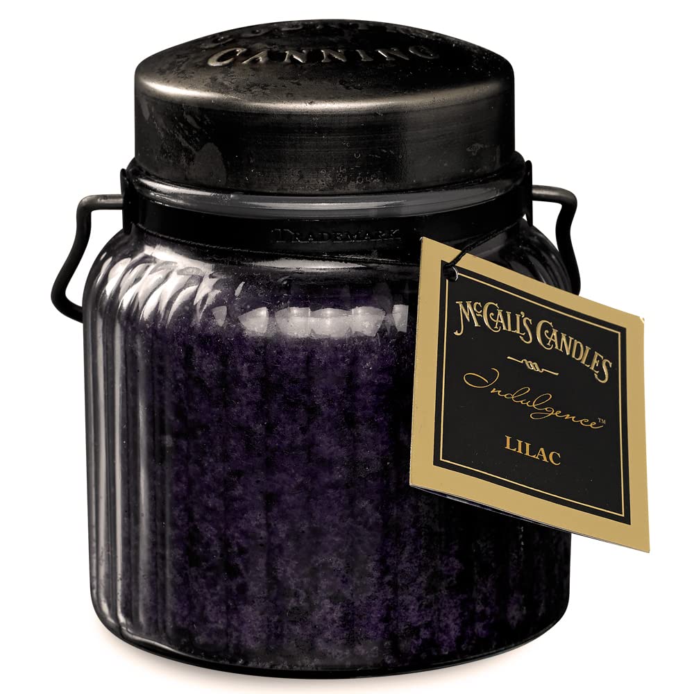 McCall’s Candles | Lilac | 18 oz Scented Candle | Indulgence Collection | USA-Poured | Double Wick | Grooved Jar with Carrying Handle | Elegant Spring