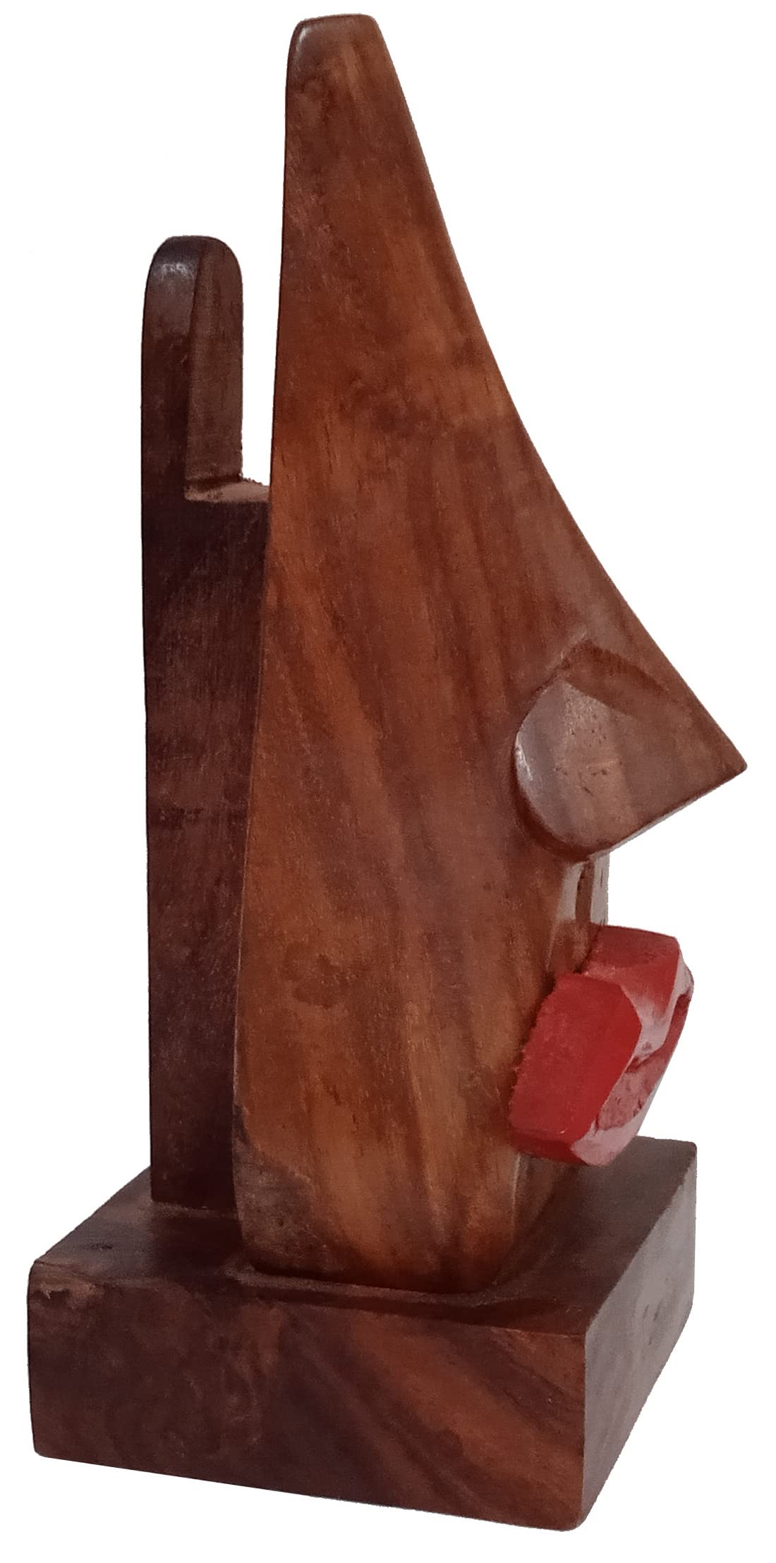 Purpledip Wooden Spectacles Stand Glasses Holder 'Luscious Lips': Quirky Design; Memorable Gift (10932) - Image 4