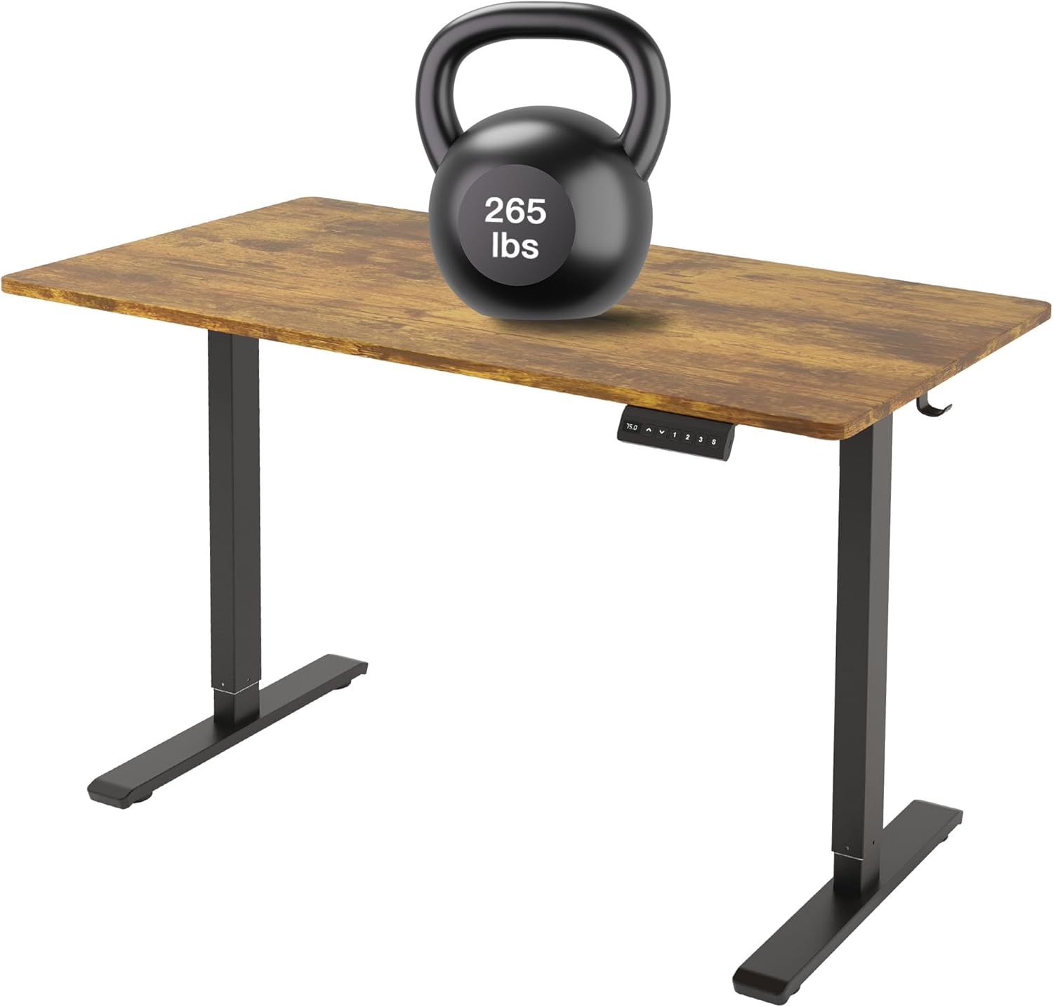 Dual Motor Standing Desk Frame, Electric Adjustable Legs with Memory Presets, Stand Up Desk Frame Workstation, with Cable Management Tray, 2pcs Headphone Hook, for Home Office