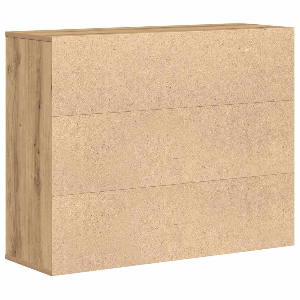 vidaXL Credenza Rovere Artigianale 88x30x70 cm in Legno Multistrato, armadietto, credenza, Armadio da corridoio, Buffet, Armadio da Cucina