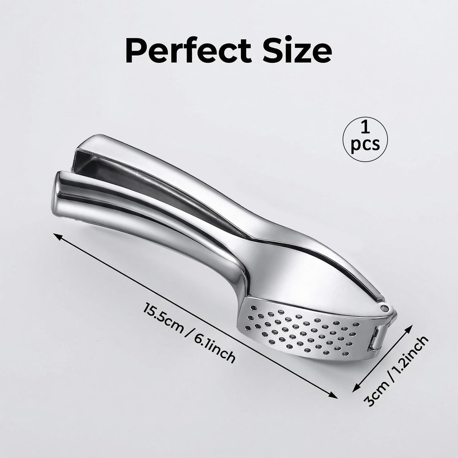 Presse Ail Premium Hachoir Robuste Et Durable Presse Ail Inox Professionnel Écrase Sans Effort Même Avec La Peau Acier Inoxydable Élégant Pour Toute Cuisine Moderne