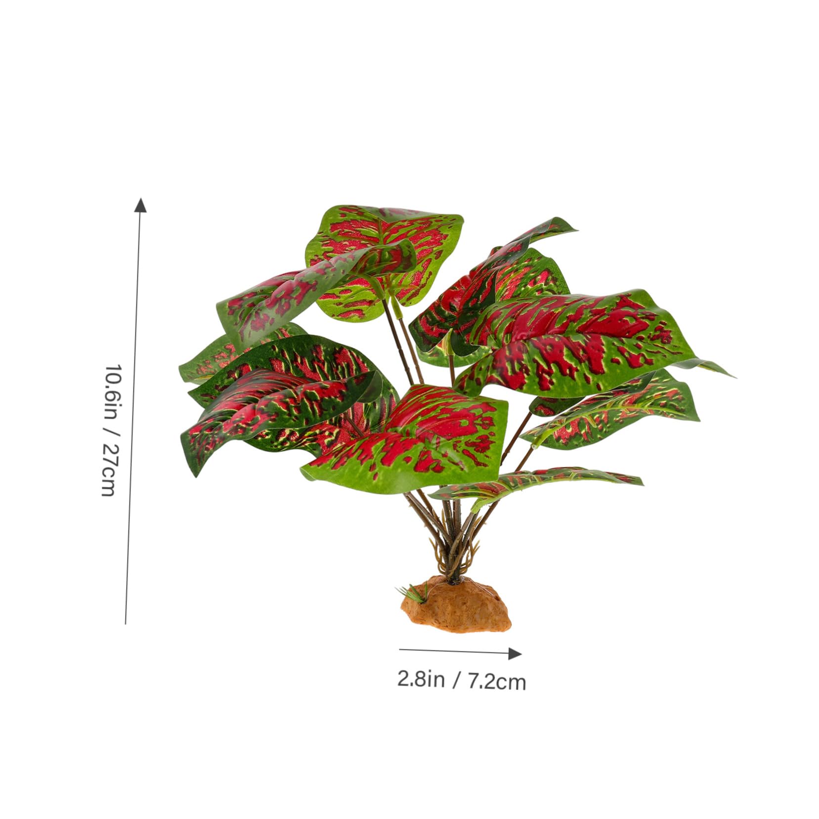 Abaodam Amphibious Tank Habitat Decorative Plant Vivid Artificial Plant Ornament for Reptile Terrariums Durable Material for Natural Look Fish Tanks and Home